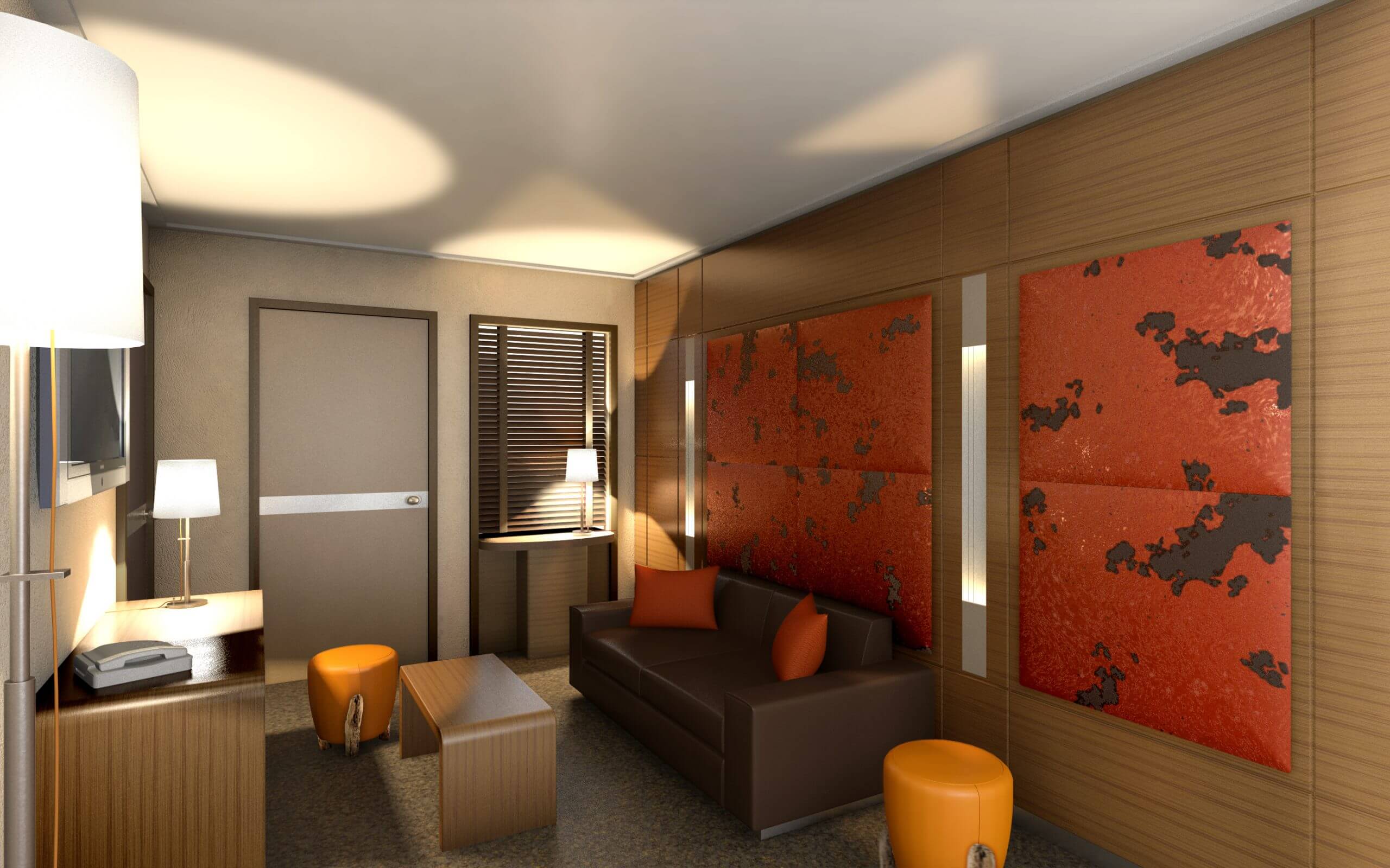 Chambre – lit escamotable avec canapé